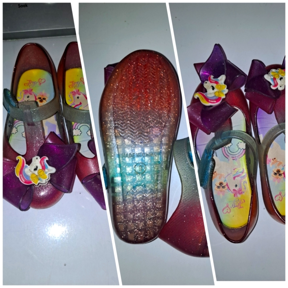 Jojo siwa Jelly shoes sz 9 Lil girls